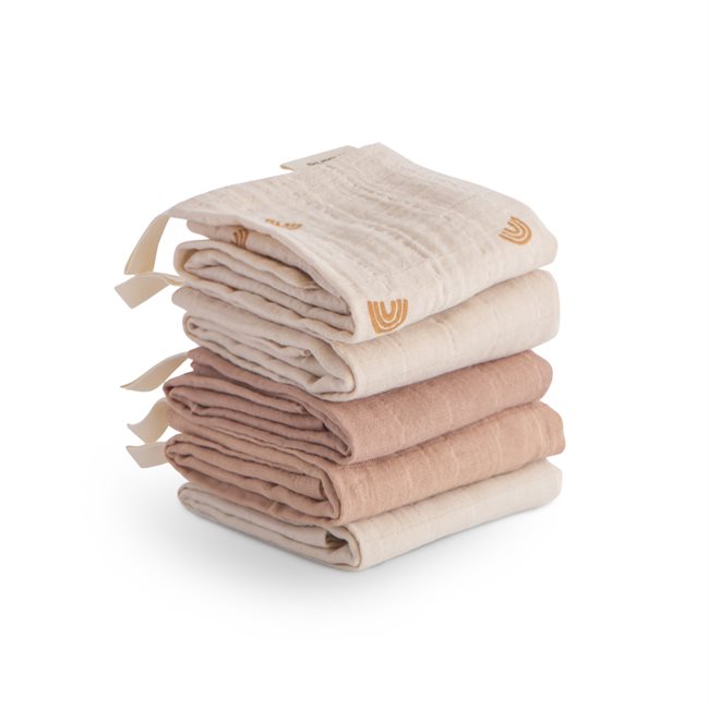 Mushie Muslin Cotton Washcloth 5-Pack